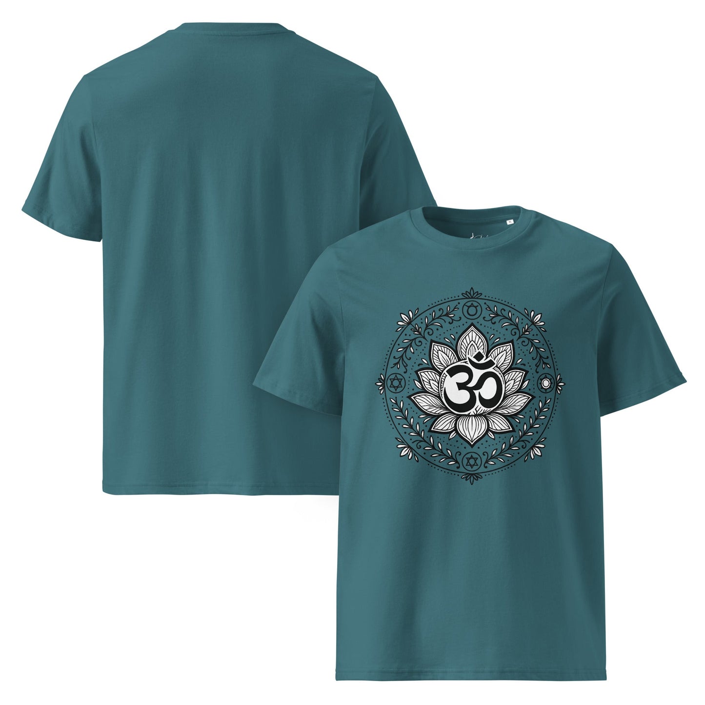 Unisex - Bio - Baumwoll - T-Shirt Om Lotus T-Shirt – Achtsamkeit zum Anziehen - YogaStylz