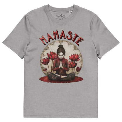 Unisex - Bio - Baumwoll - T-Shirt Spirituelle Ruhe trifft florale Kraft - YogaStylz