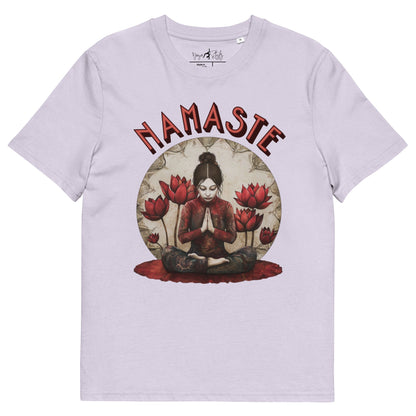 Unisex - Bio - Baumwoll - T-Shirt Spirituelle Ruhe trifft florale Kraft - YogaStylz