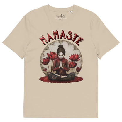 Unisex - Bio - Baumwoll - T-Shirt Spirituelle Ruhe trifft florale Kraft - YogaStylz