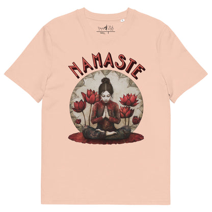 Unisex - Bio - Baumwoll - T-Shirt Spirituelle Ruhe trifft florale Kraft - YogaStylz