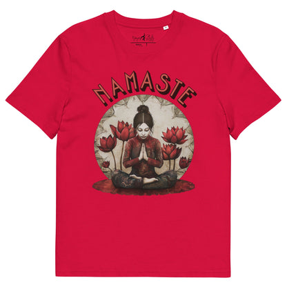 Unisex - Bio - Baumwoll - T-Shirt Spirituelle Ruhe trifft florale Kraft - YogaStylz