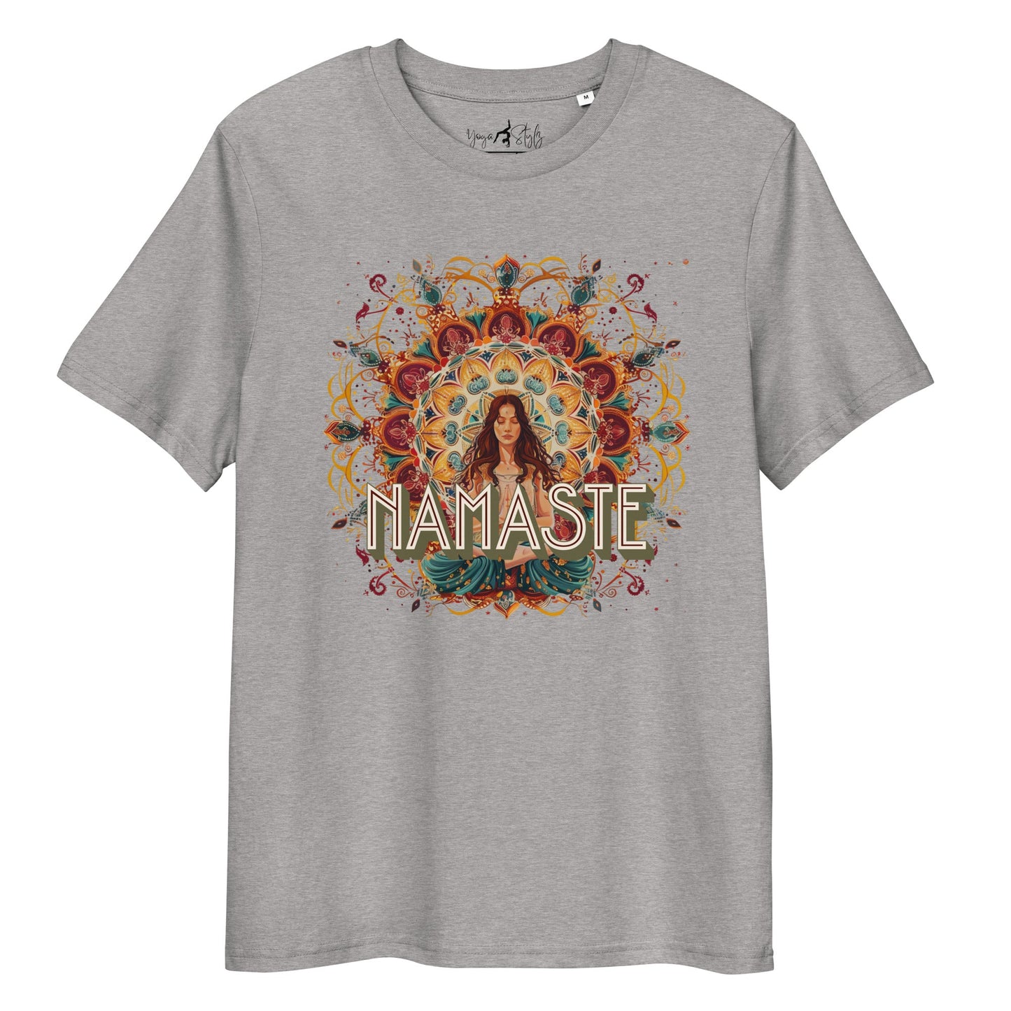 Unisex - Bio - Baumwoll - T-Shirt Yoga Shirt mit spirituellem Mandala - Design - YogaStylz