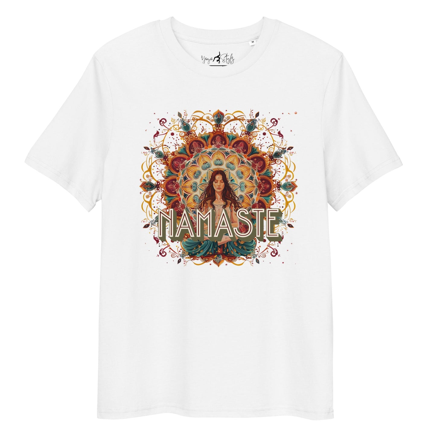 Unisex - Bio - Baumwoll - T-Shirt Yoga Shirt mit spirituellem Mandala - Design - YogaStylz