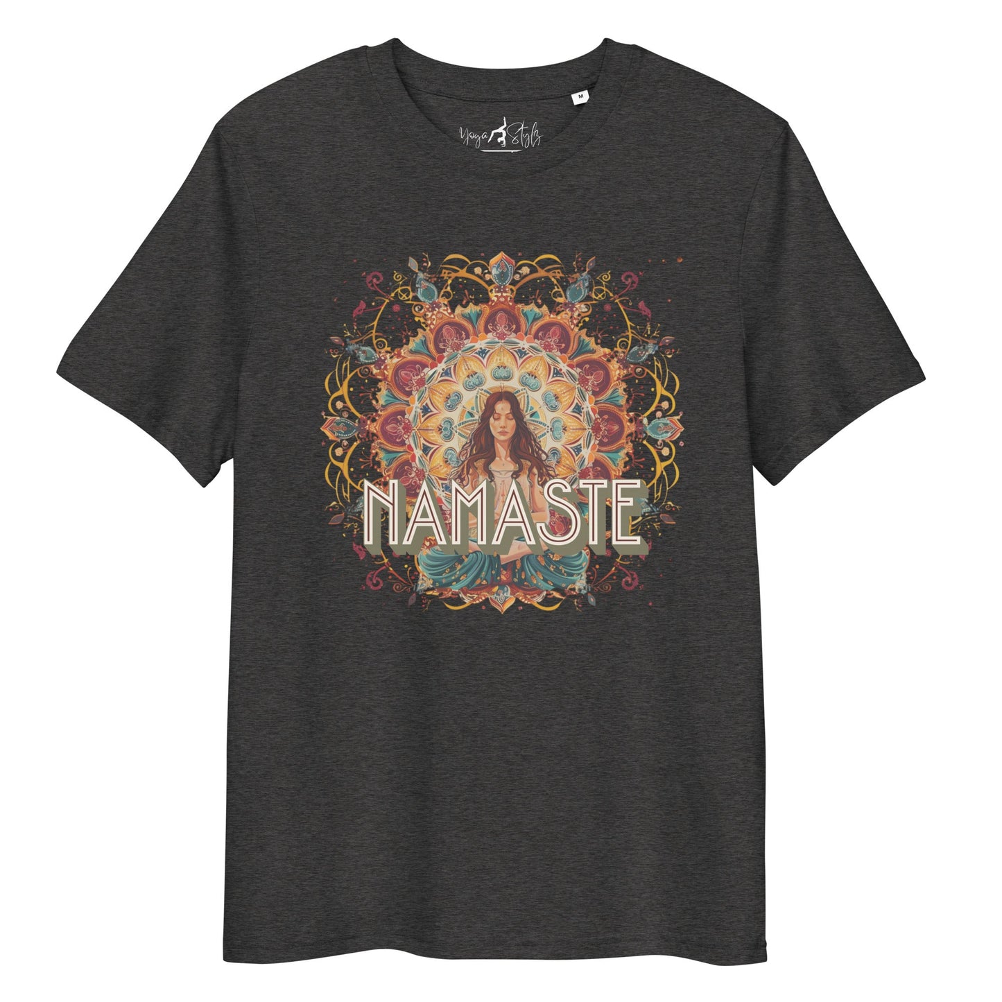 Unisex - Bio - Baumwoll - T-Shirt Yoga Shirt mit spirituellem Mandala - Design - YogaStylz