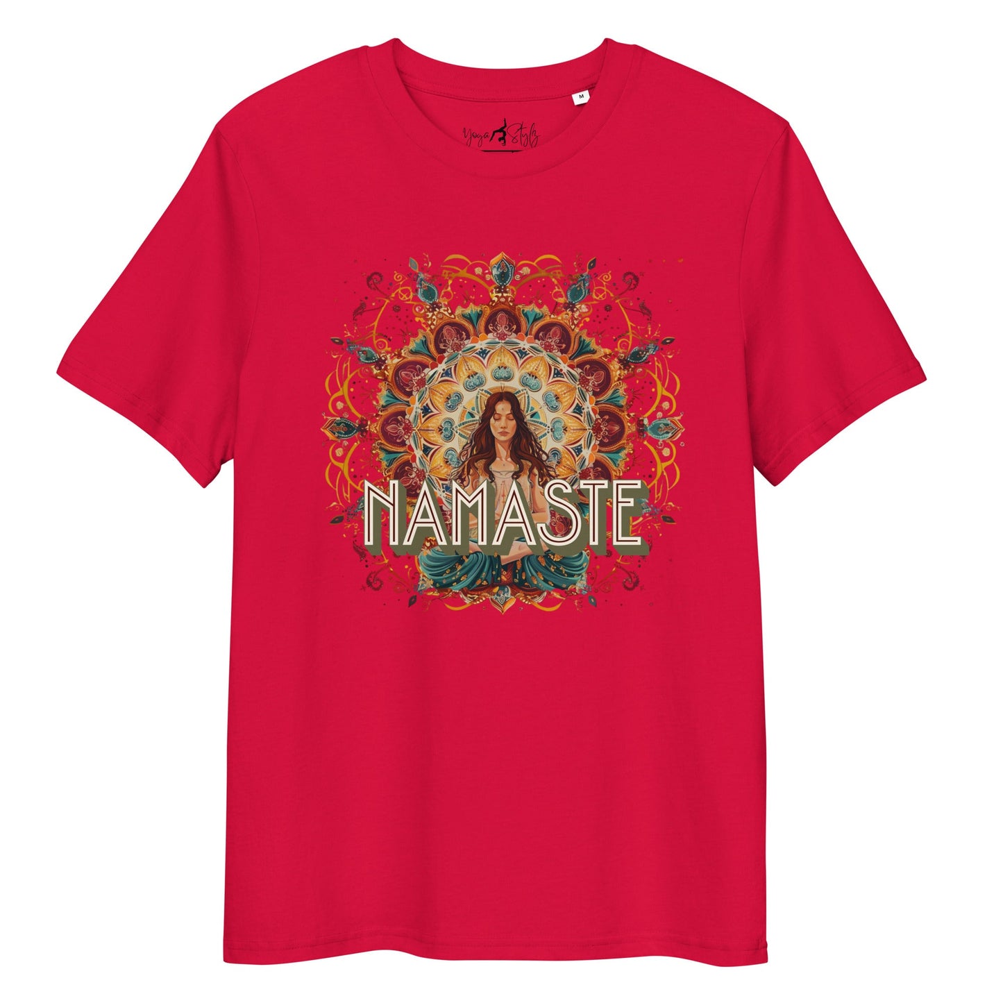 Unisex - Bio - Baumwoll - T-Shirt Yoga Shirt mit spirituellem Mandala - Design - YogaStylz
