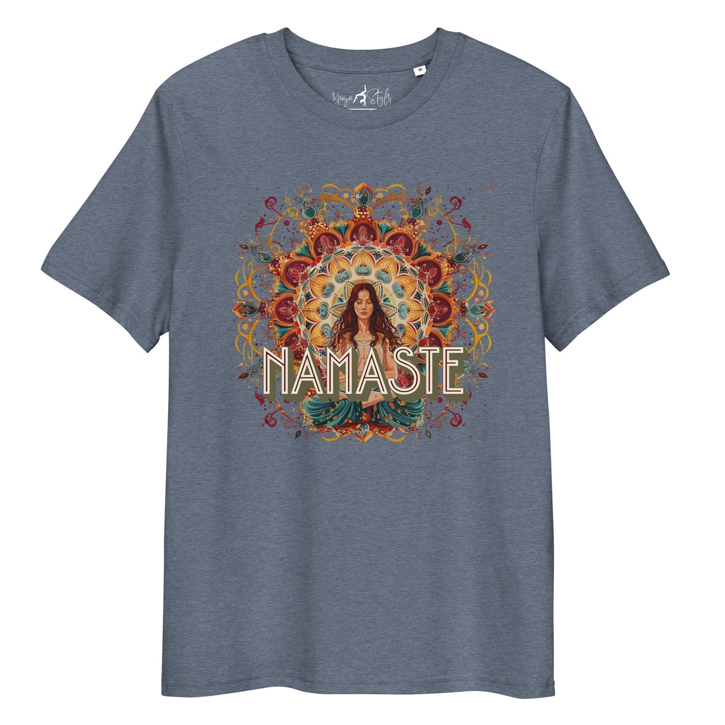 Unisex - Bio - Baumwoll - T-Shirt Yoga Shirt mit spirituellem Mandala - Design - YogaStylz