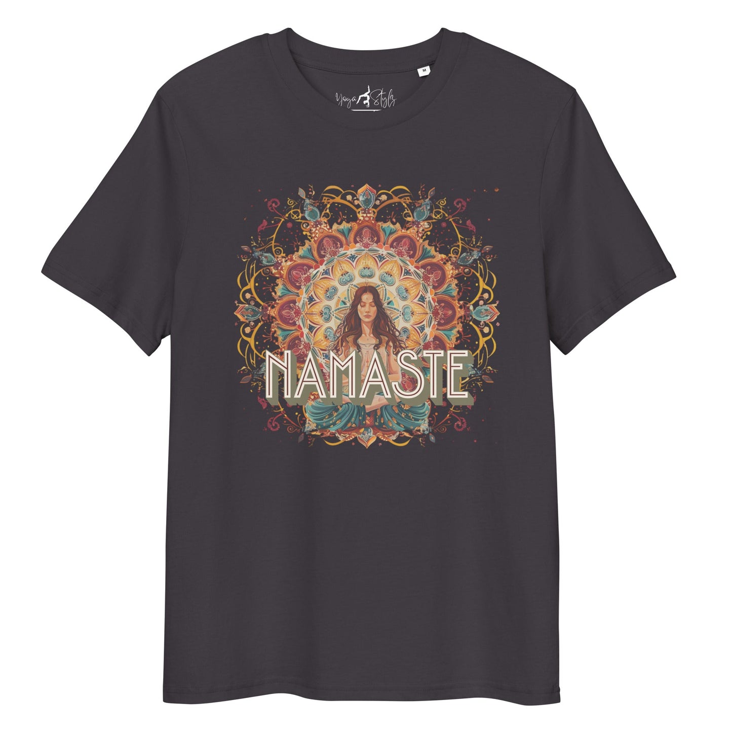 Unisex - Bio - Baumwoll - T-Shirt Yoga Shirt mit spirituellem Mandala - Design - YogaStylz