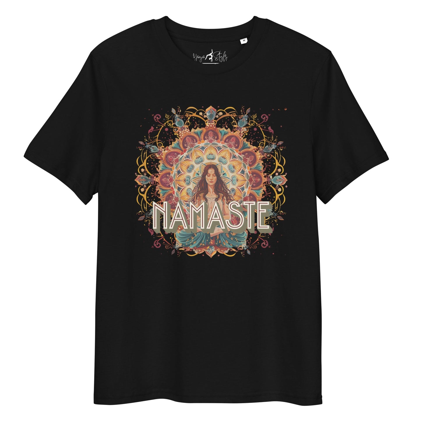 Unisex - Bio - Baumwoll - T-Shirt Yoga Shirt mit spirituellem Mandala - Design - YogaStylz