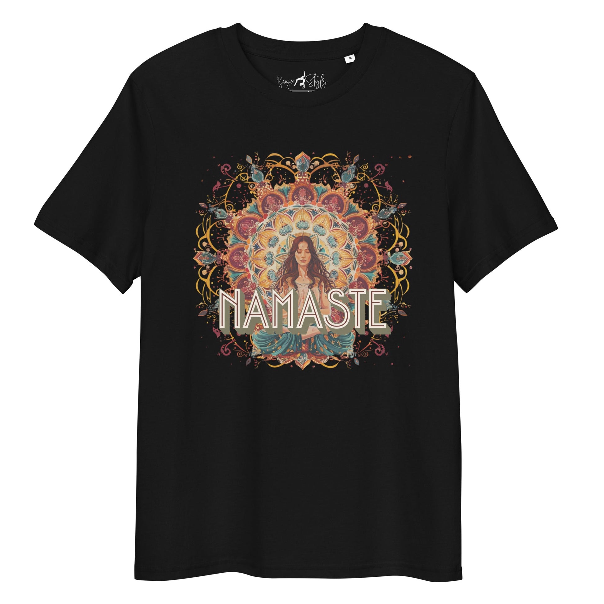Unisex - Bio - Baumwoll - T-Shirt Yoga Shirt mit spirituellem Mandala - Design - YogaStylz