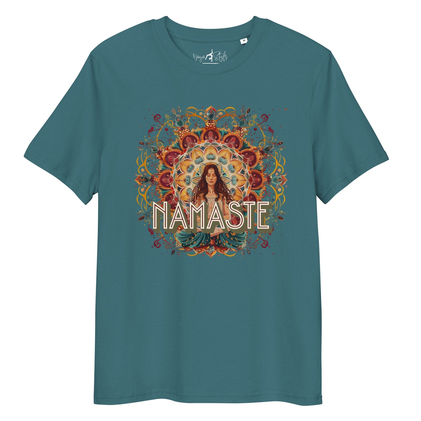 Unisex - Bio - Baumwoll - T-Shirt Yoga Shirt mit spirituellem Mandala - Design - YogaStylz