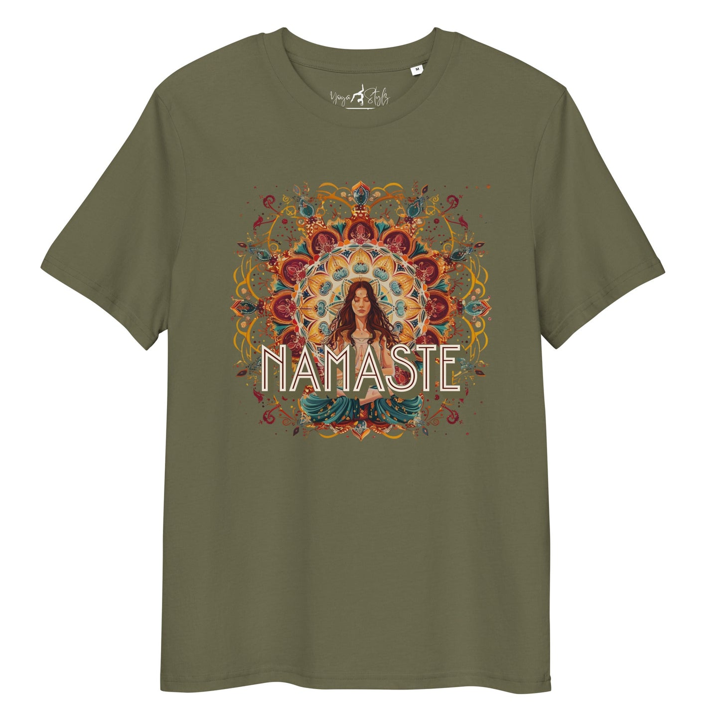 Unisex - Bio - Baumwoll - T-Shirt Yoga Shirt mit spirituellem Mandala - Design - YogaStylz