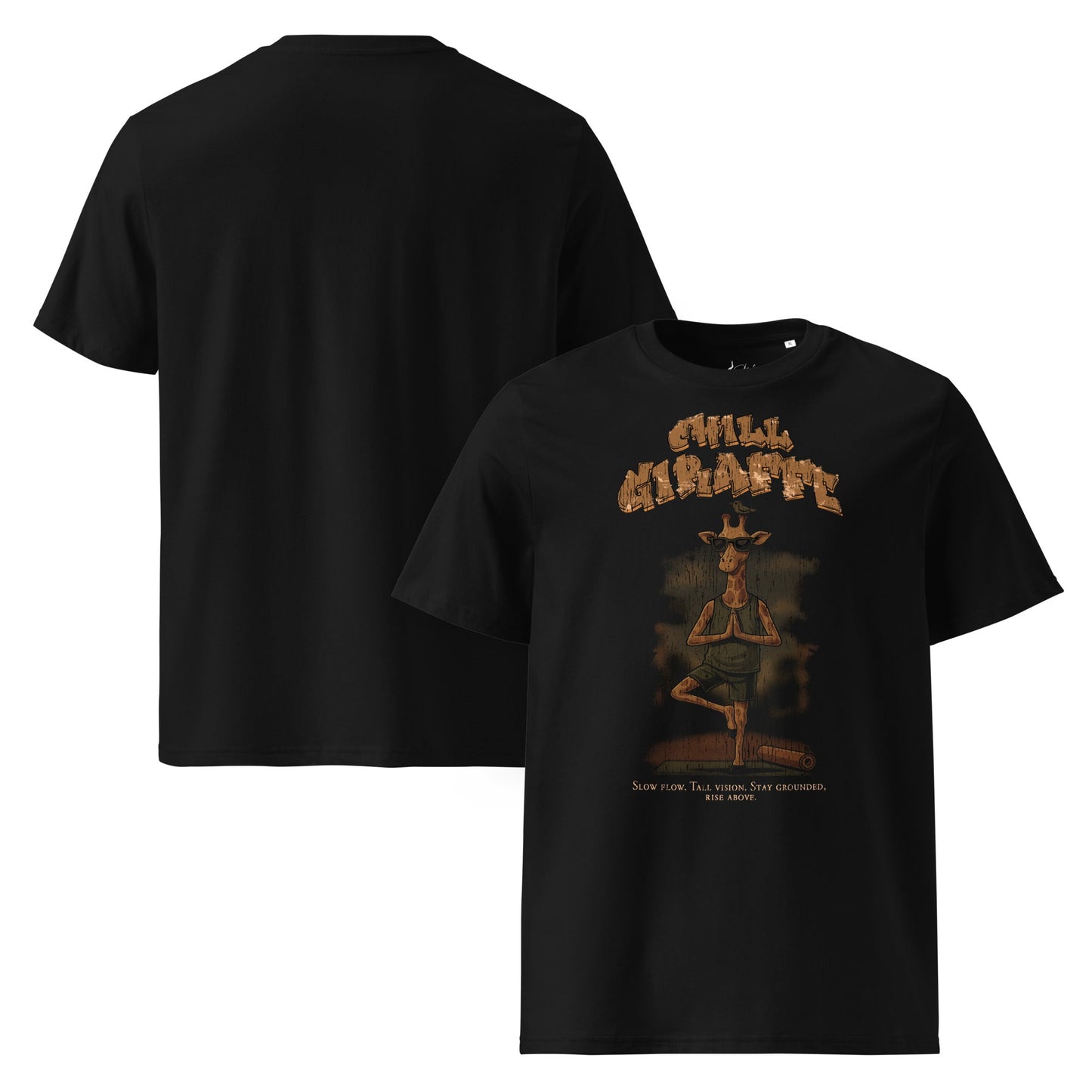 Unisex - Bio - Baumwoll - T-Shirt "Zen Giraffe" - YogaStylz