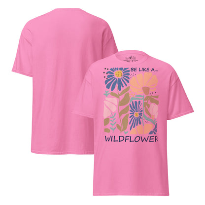 Wildflower T-Shirt | Be Like a Wildflower Shirt | Klassisches Baumwollshirt | Boho - YogaStylz