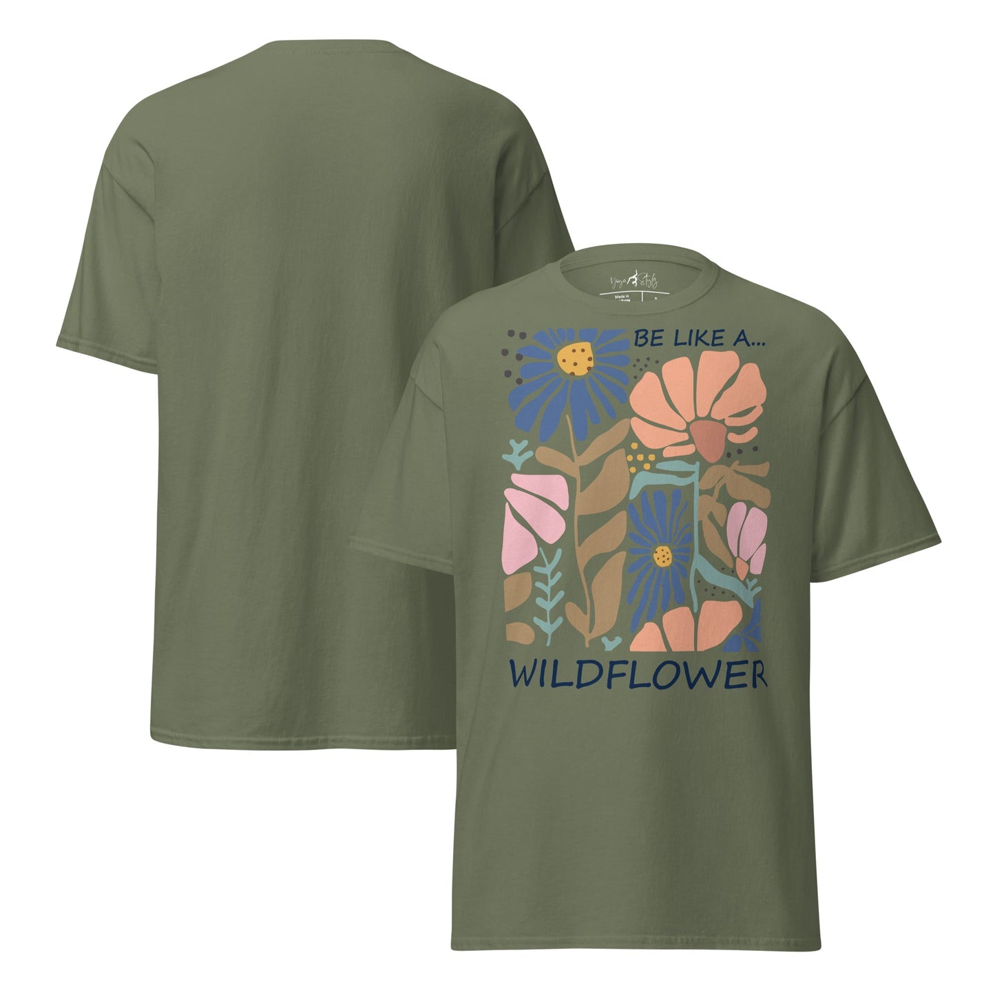 Wildflower T-Shirt | Be Like a Wildflower Shirt | Klassisches Baumwollshirt | Boho - YogaStylz