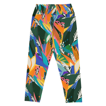 Yoga - Capri - Leggings Abstraktes Blumenmuster - YogaStylz