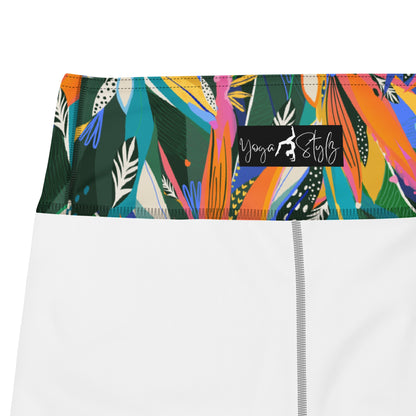 Yoga - Capri - Leggings Abstraktes Blumenmuster - YogaStylz