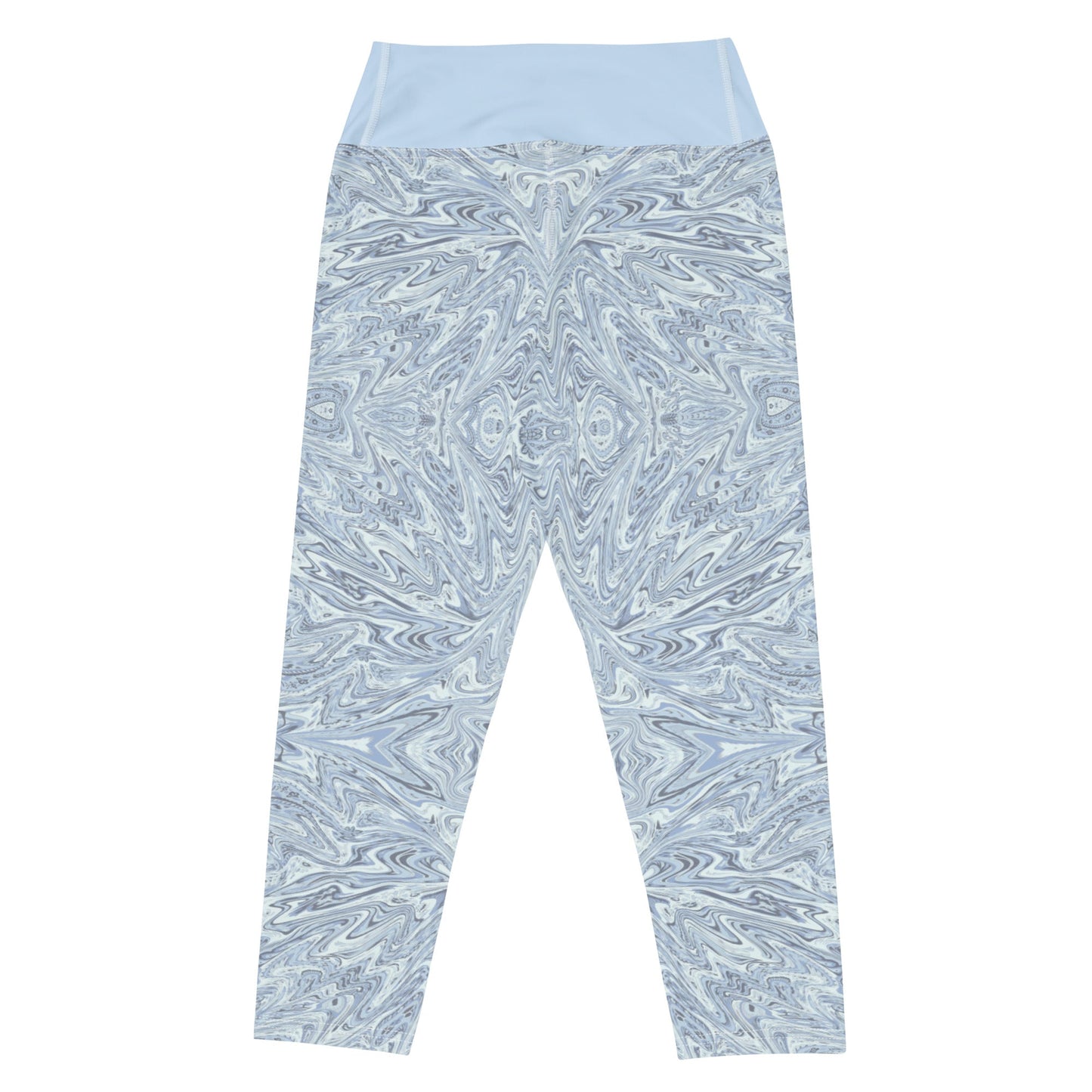 Yoga - Capri - Leggings Hellblau Abstrakt - YogaStylz