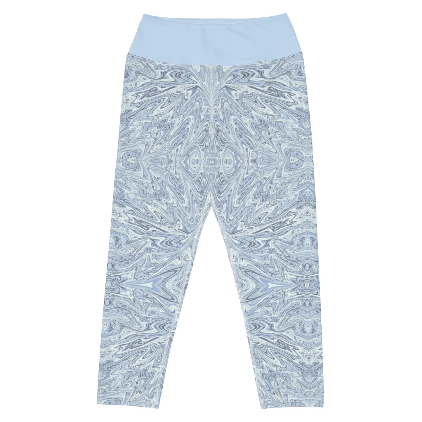 Yoga - Capri - Leggings Hellblau Abstrakt - YogaStylz
