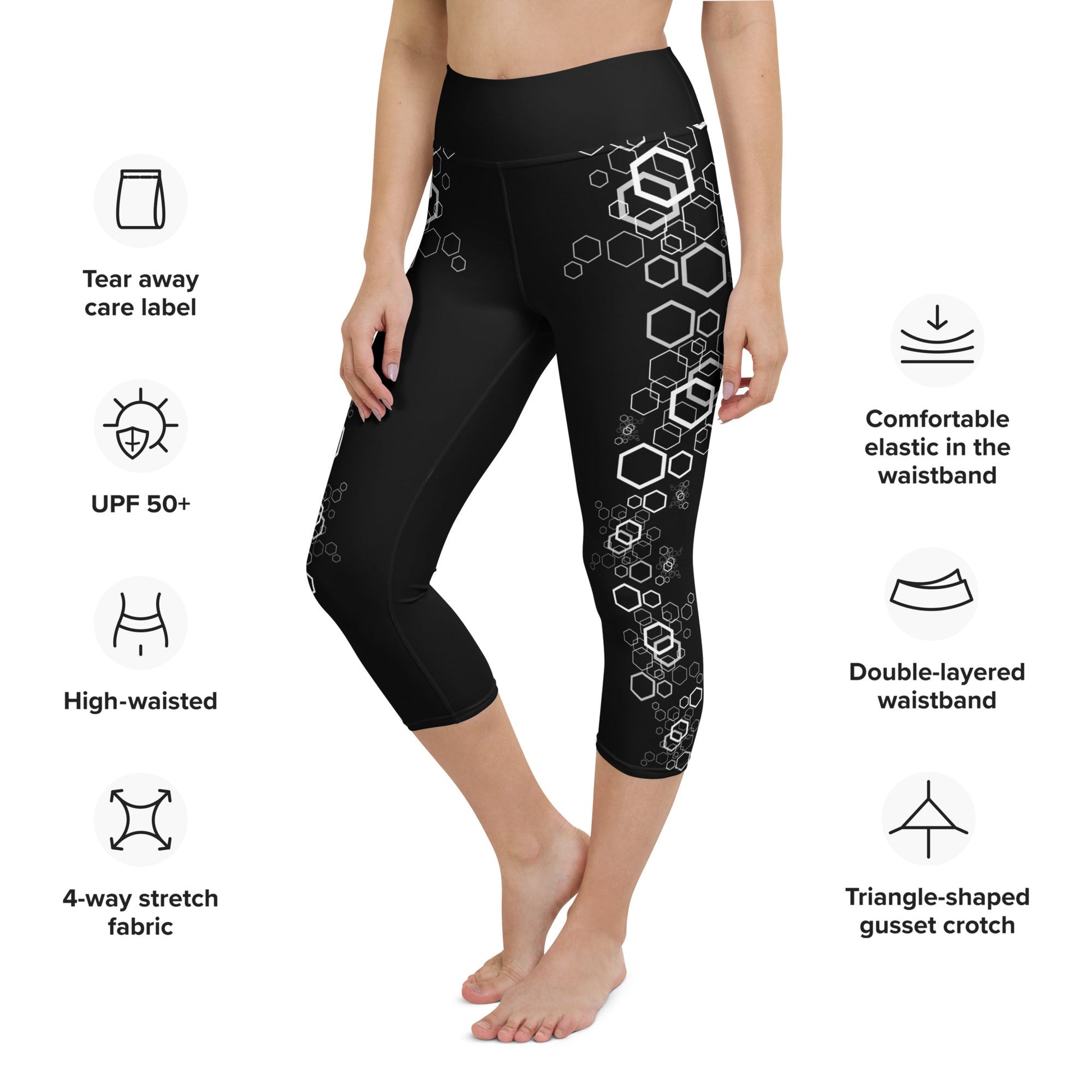 Yoga - Capri - Leggings im geometrischen Muster - YogaStylz