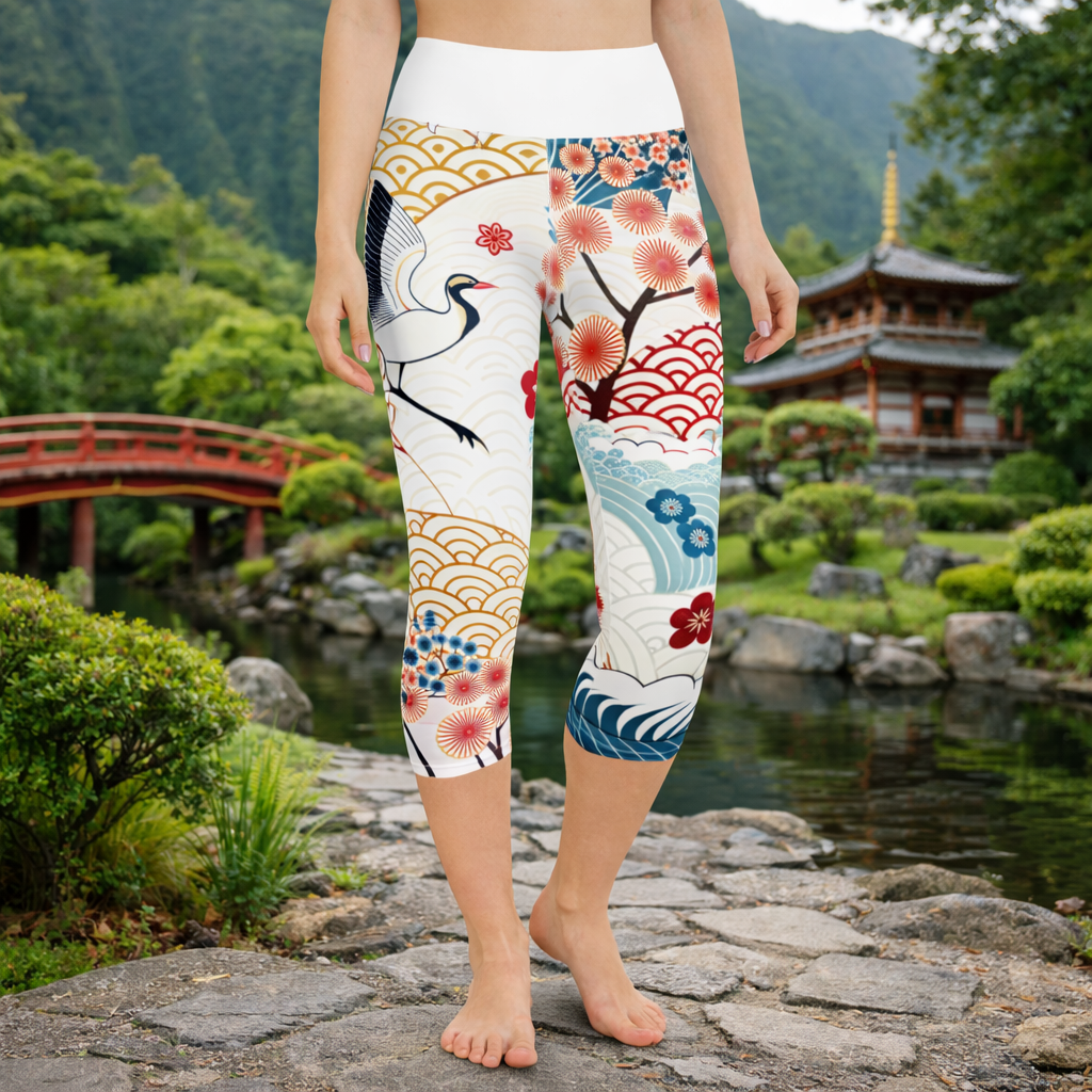 Yoga - Capri - Leggings mit abstraktem Muster - YogaStylz