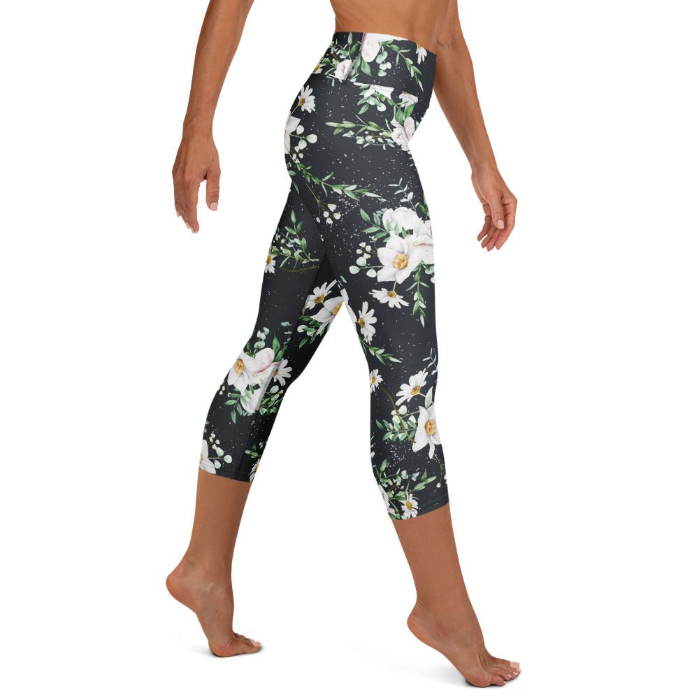Yoga - Capri - Leggings mit Floralem Muster - YogaStylz