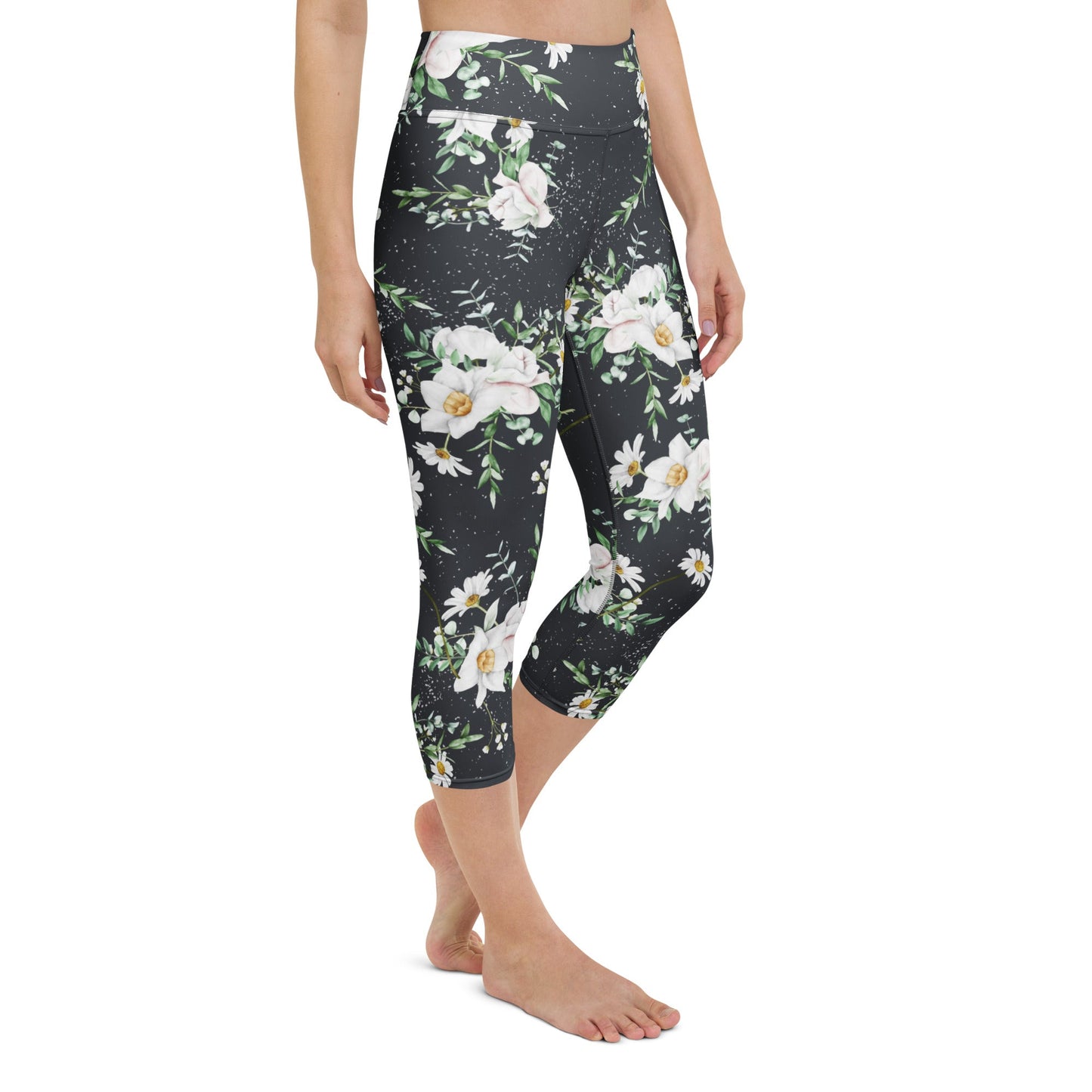 Yoga - Capri - Leggings mit Floralem Muster - YogaStylz