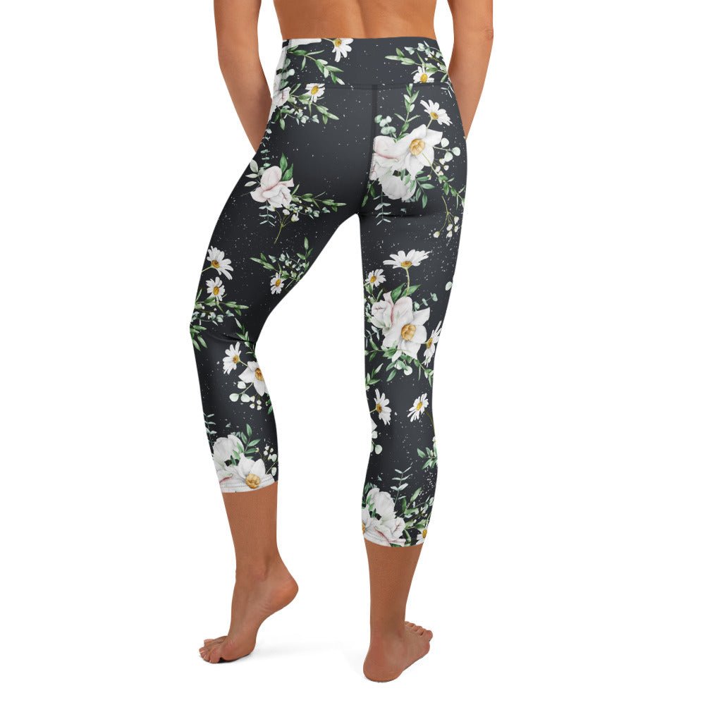 Yoga - Capri - Leggings mit Floralem Muster - YogaStylz