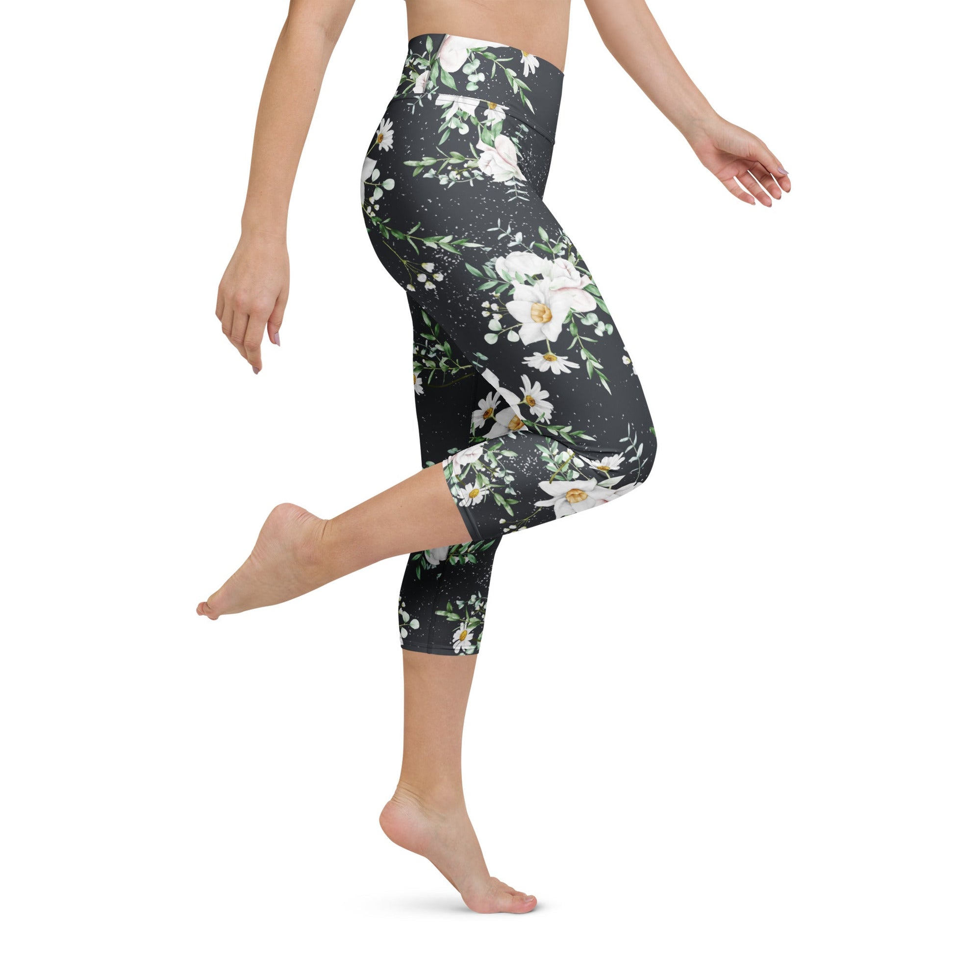 Yoga - Capri - Leggings mit Floralem Muster - YogaStylz