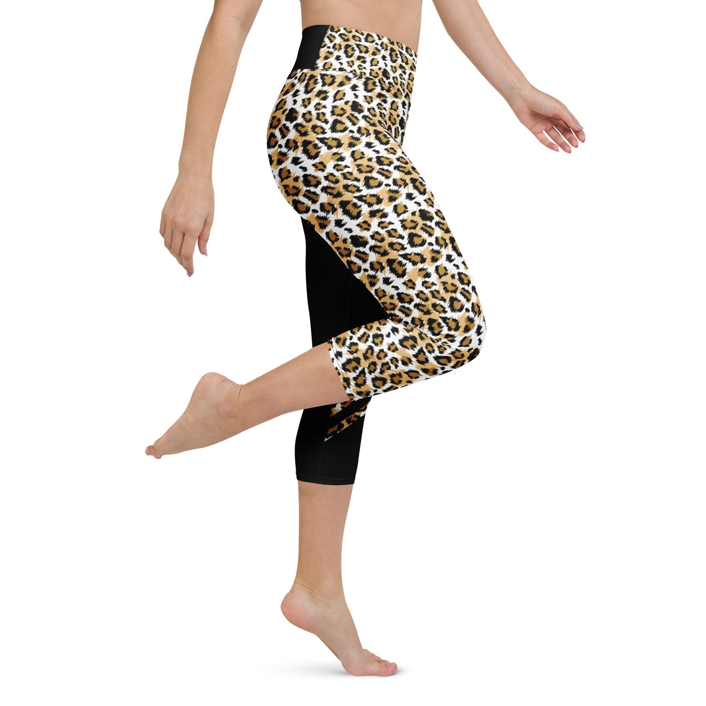 Yoga - Capri - Leggings mit Leoparden Print - YogaStylz