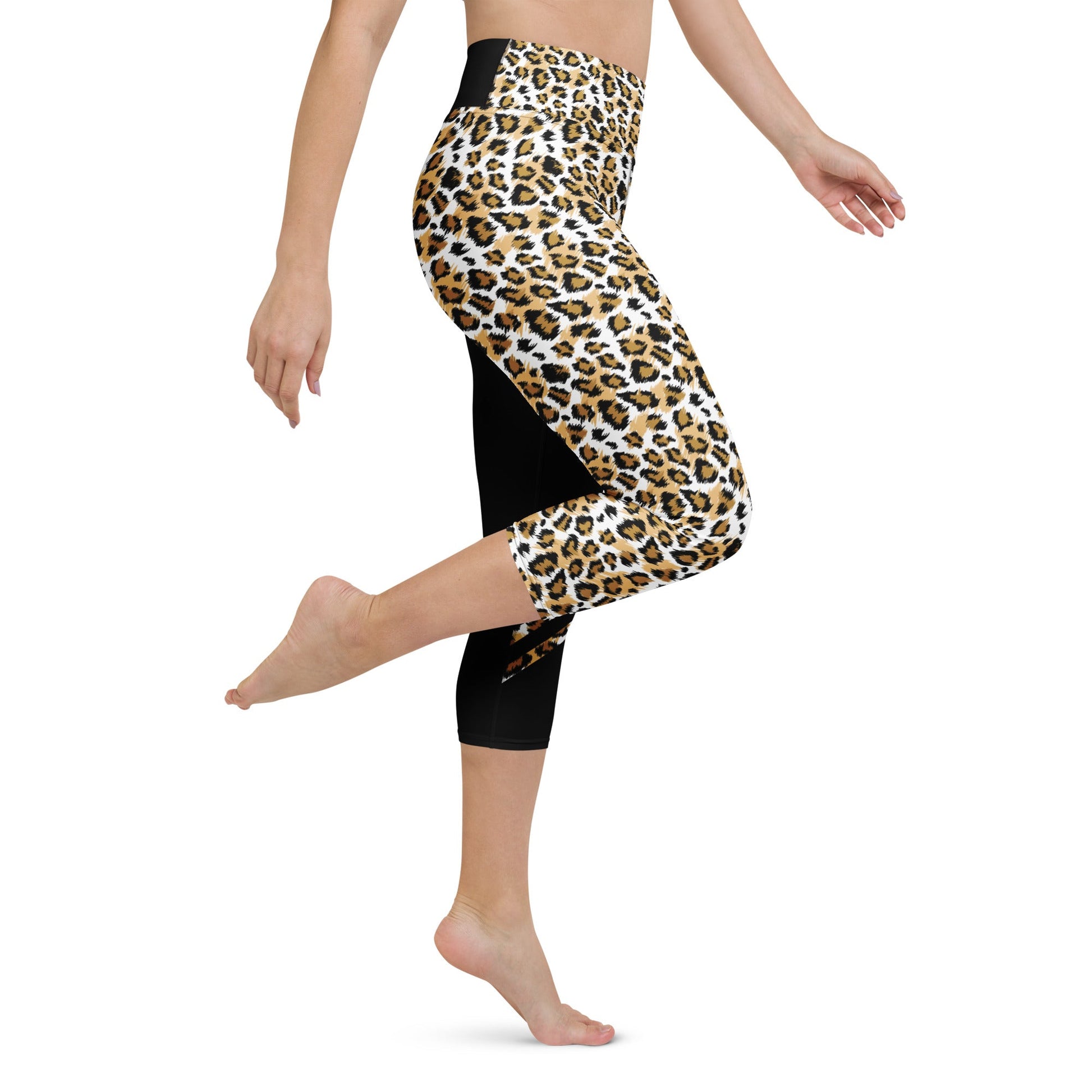 Yoga - Capri - Leggings mit Leoparden Print - YogaStylz