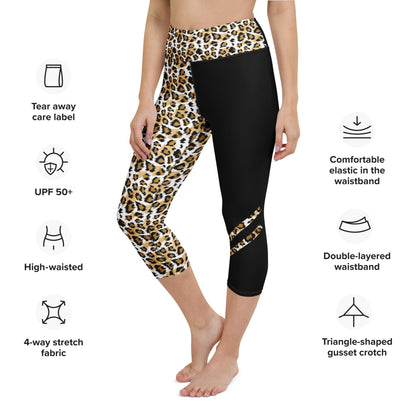 Yoga - Capri - Leggings mit Leoparden Print - YogaStylz