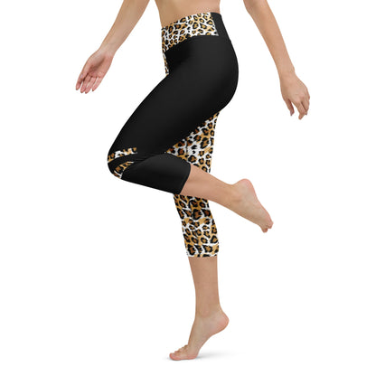 Yoga - Capri - Leggings mit Leoparden Print - YogaStylz