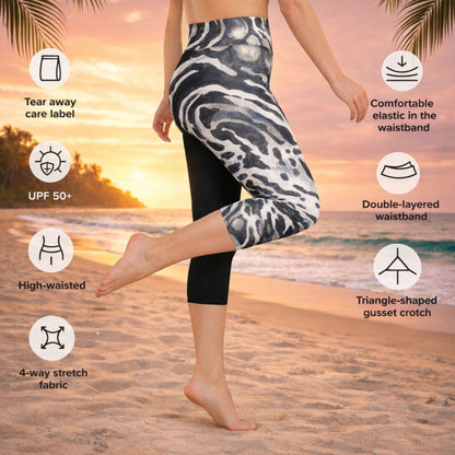 Yoga - Capri - Leggings mit Leoparden - Print - YogaStylz
