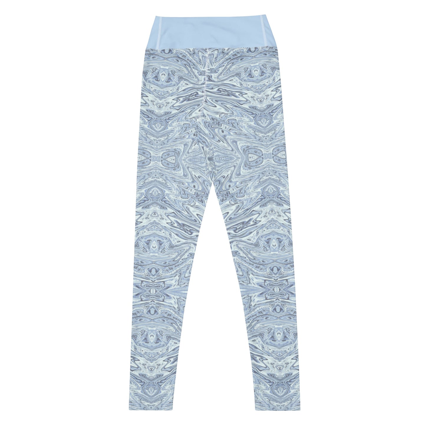 Yoga - Leggings Hellblau Abstrakt - YogaStylz