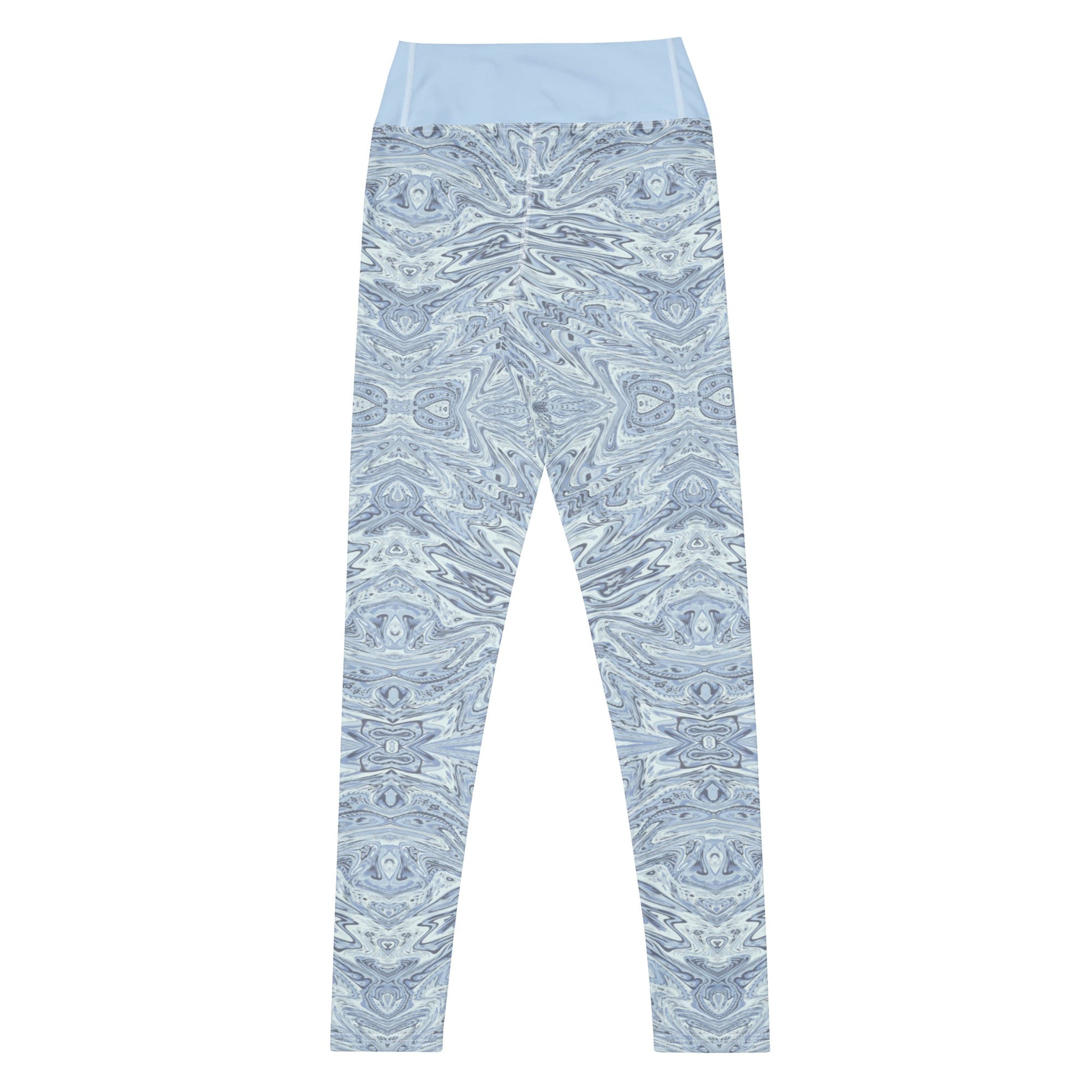 Yoga - Leggings Hellblau Abstrakt - YogaStylz