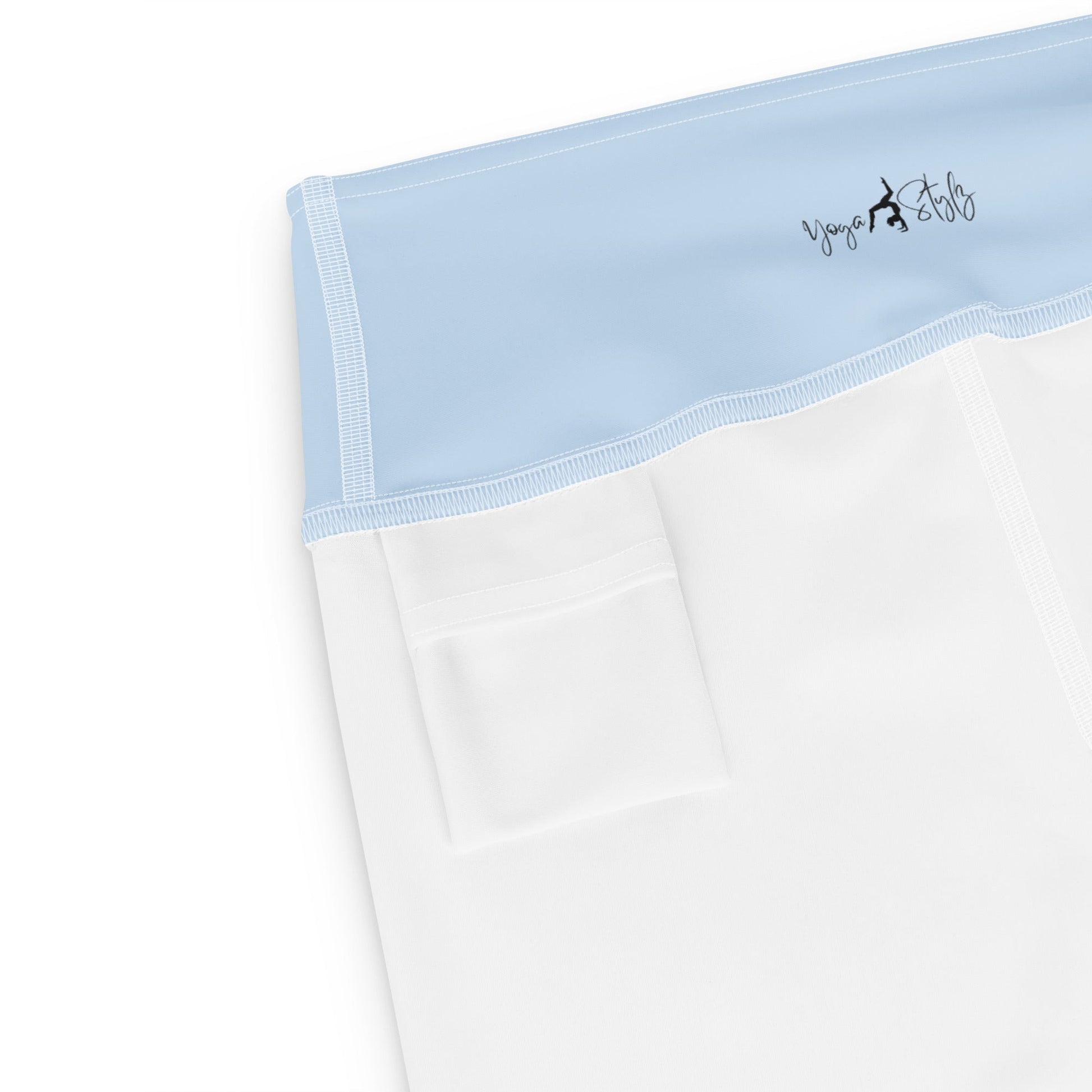 Yoga - Leggings Hellblau Abstrakt - YogaStylz