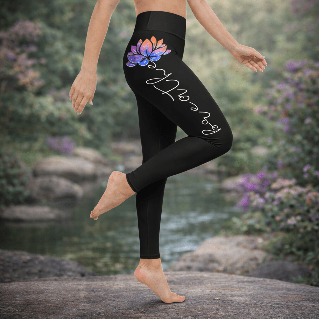 Yoga - Leggings im Breathe - Lotus Design - YogaStylz