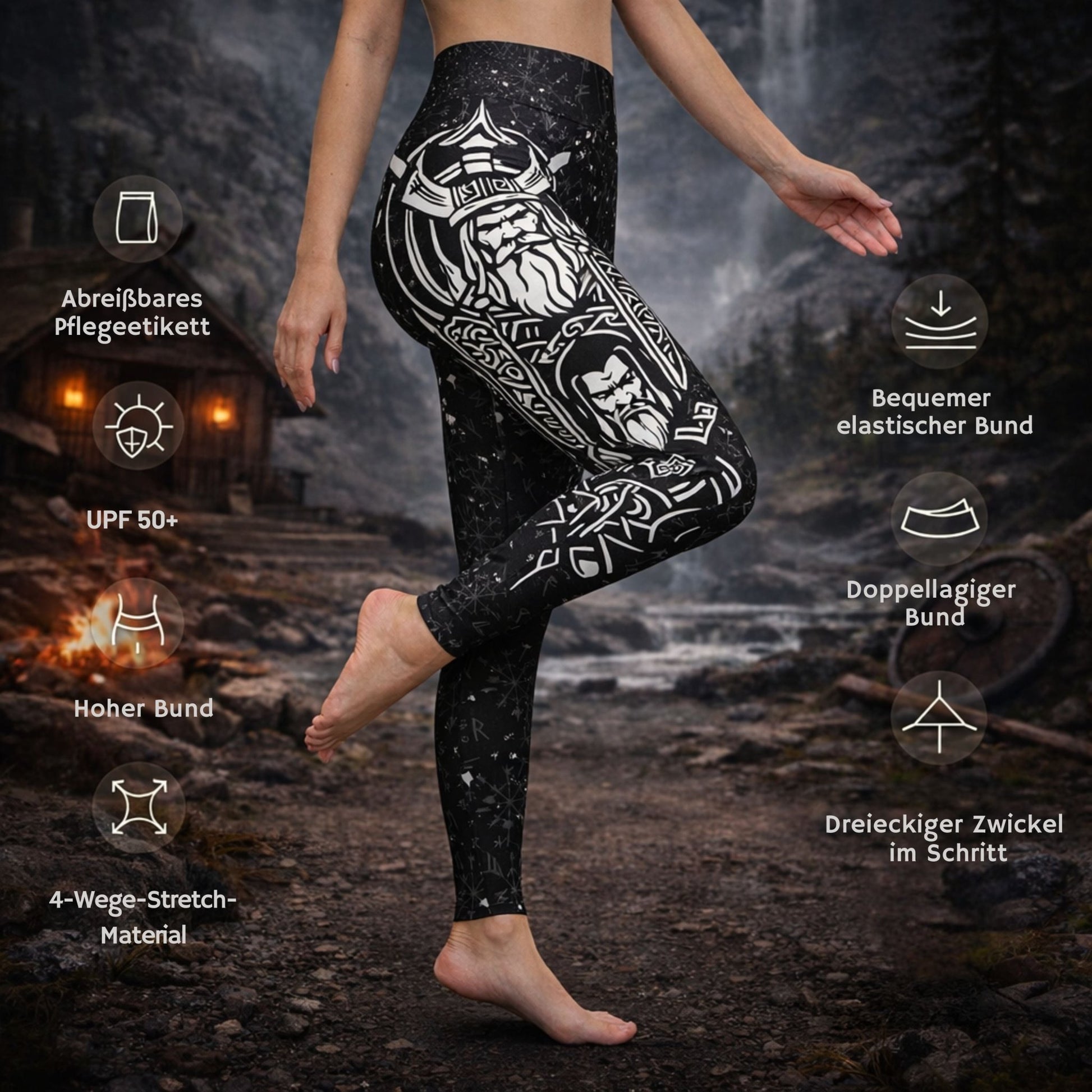 Yoga - Leggings im Wikinger Design - YogaStylz