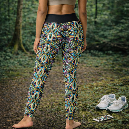 Yoga - Leggings mit buntem Mandala - Design - YogaStylz