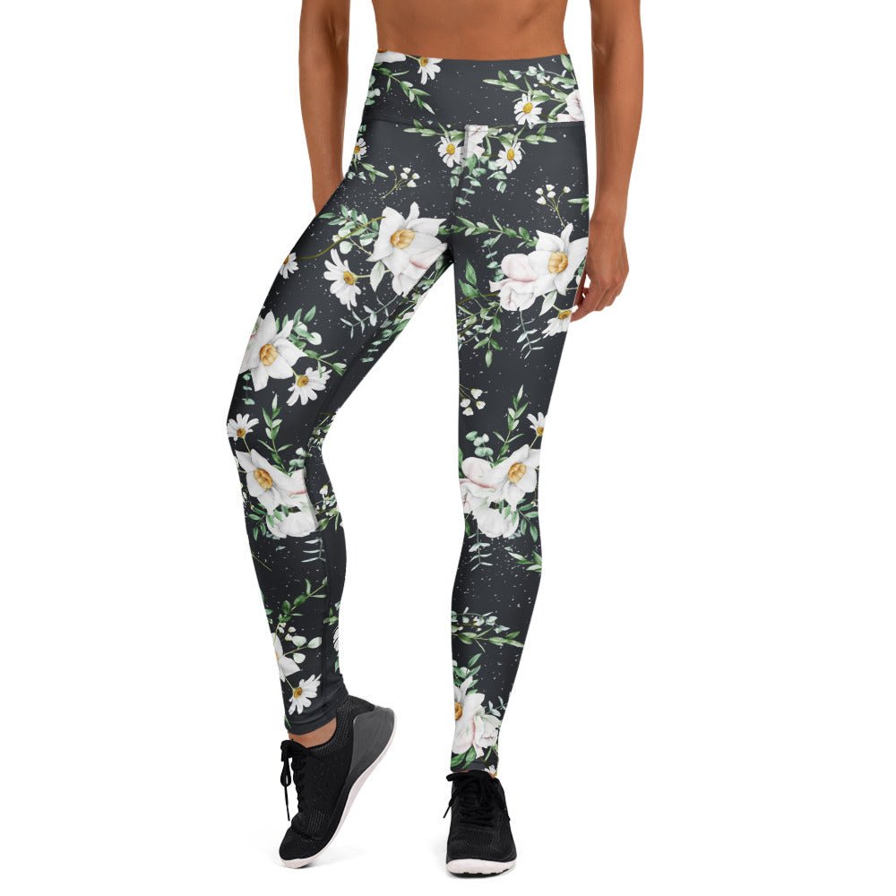 Yoga - Leggings mit floralem Muster - YogaStylz