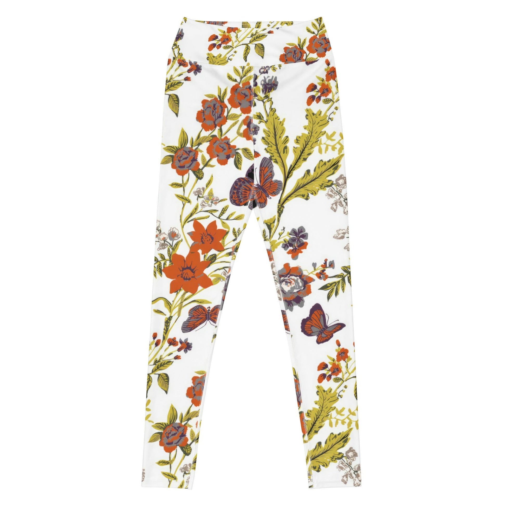 Yoga - Leggings mit Herbstlich Floralem Muster - YogaStylz