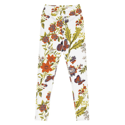 Yoga - Leggings mit Herbstlich Floralem Muster - YogaStylz