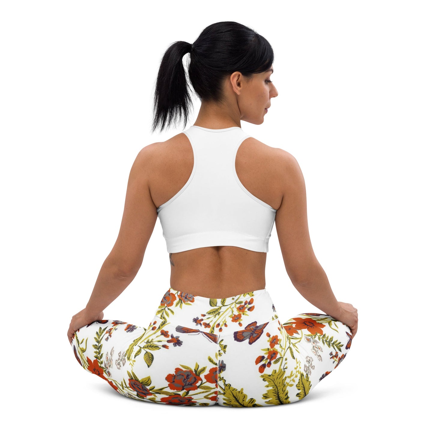 Yoga - Leggings mit Herbstlich Floralem Muster - YogaStylz