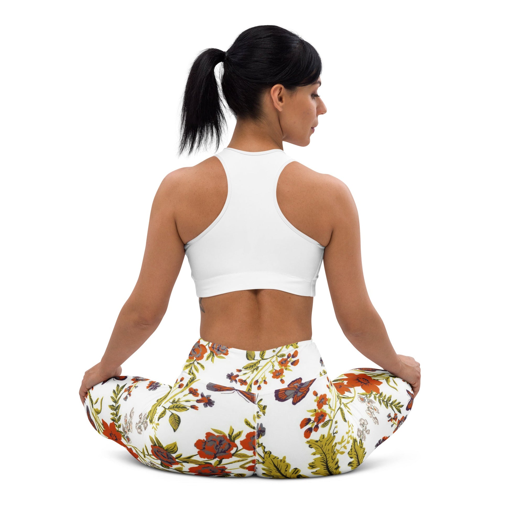 Yoga - Leggings mit Herbstlich Floralem Muster - YogaStylz