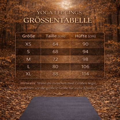 Yoga - Leggings mit Herbstlich Floralem Muster - YogaStylz