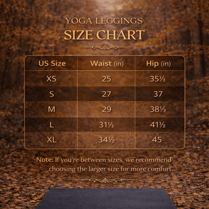 Yoga - Leggings mit Herbstlich Floralem Muster - YogaStylz