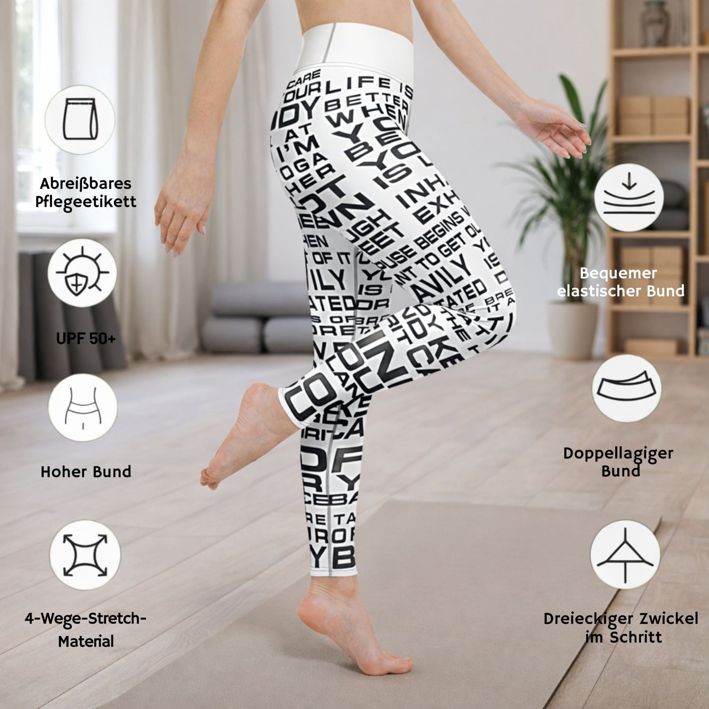 Yoga - Leggings mit inspirierenden Affirmationen - YogaStylz