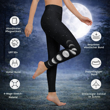 Yoga - Leggings mit Mondphasen an den Seiten - YogaStylz