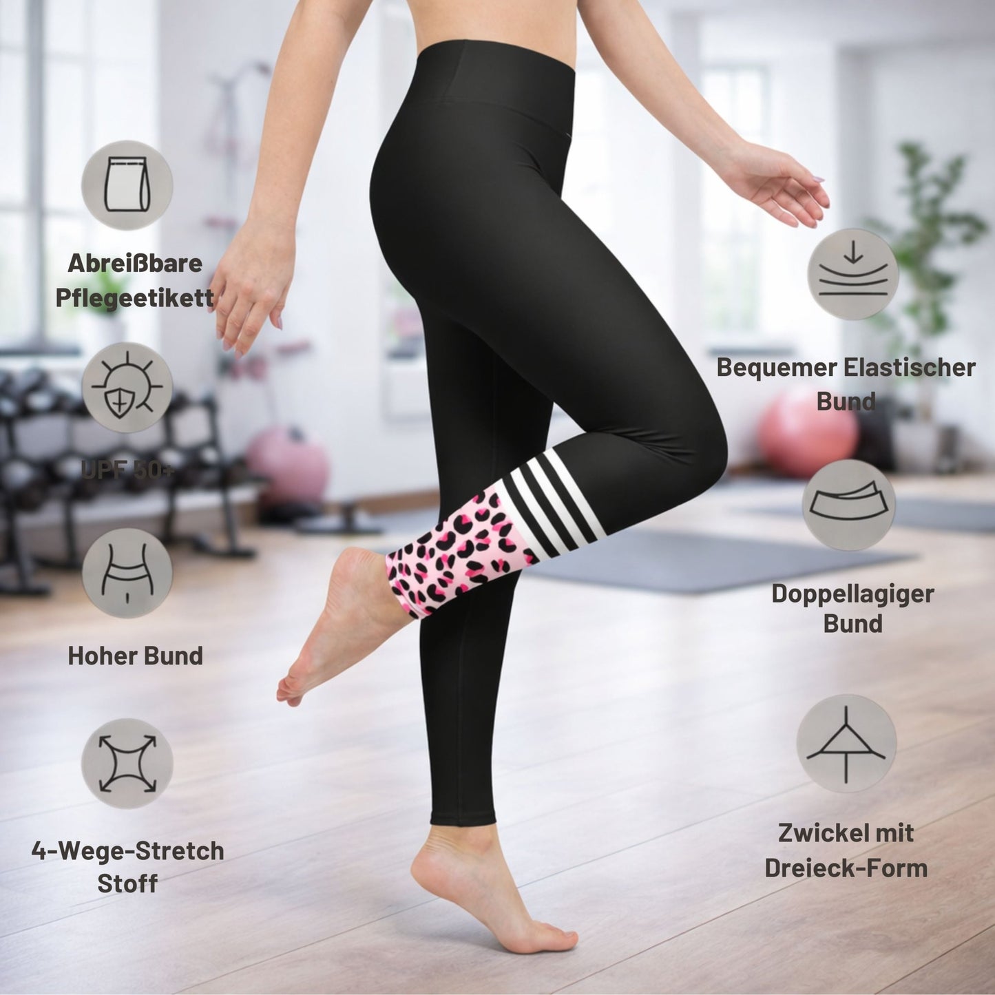 Yoga Leggings mit Muster – High Waist - Superweich & Elastisch - YogaStylz